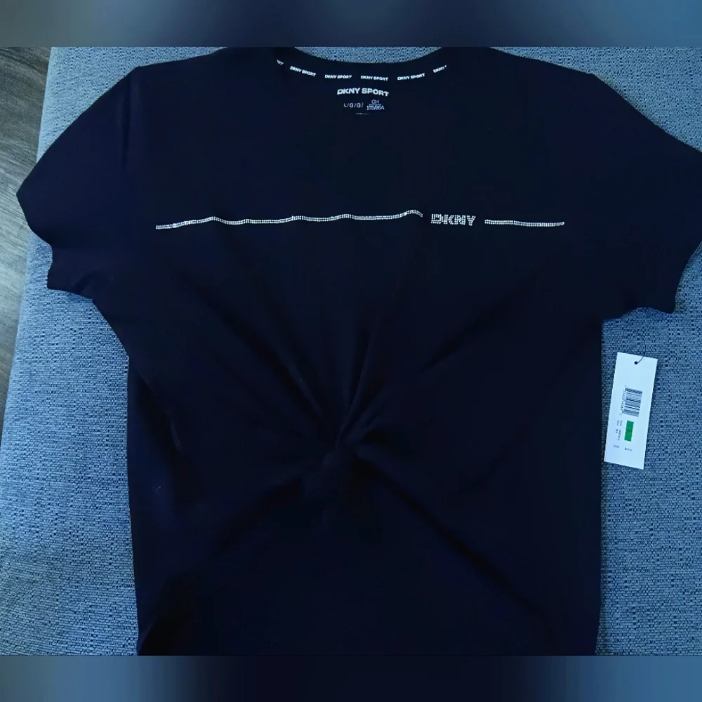 Calvin Klein Rhinestone Shirt Sport Black Size L - Picture 7 of 14